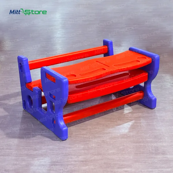 Blue & Red Plastic 2-Seater Classroom Bench for Kids | Perfect Study Table and Bench For Home and Schools | 3-5 Years Old Kids Boys Girls 