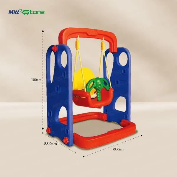 Multicolor Slide And Swing Combo For Kids | Garden Slider & Swing Combo | 1-3 Year Old for Boys and Girls 