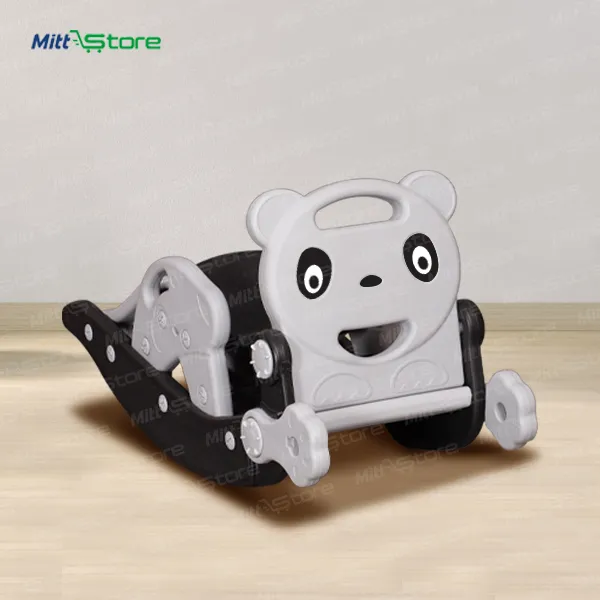 Black & White 3 In 1 Rocking Panda Slide With Baby Rocker & Chair for Kids | Non - Toxic | Durable& Safe for 1.5-5 Year Old Toddlers, Boys, Girls 