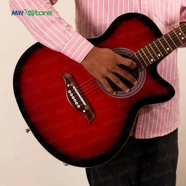 Redwood Acoustic Guitar with Built-in Pickup, 6 Strings, Meranti Body | 7 Years & Above All Ages