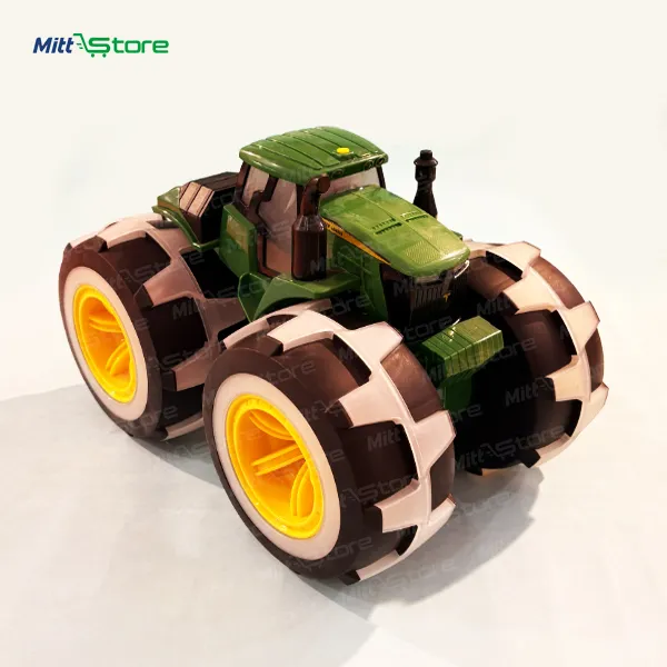Multicolor Plastic Big Wheel Friction Powered Farm Tractor Toy | Push-and-Go Vehicle for Imaginative Farm Play | Toy Vehicles & Miniature Toys | 4 Years & Up Boys & Girls