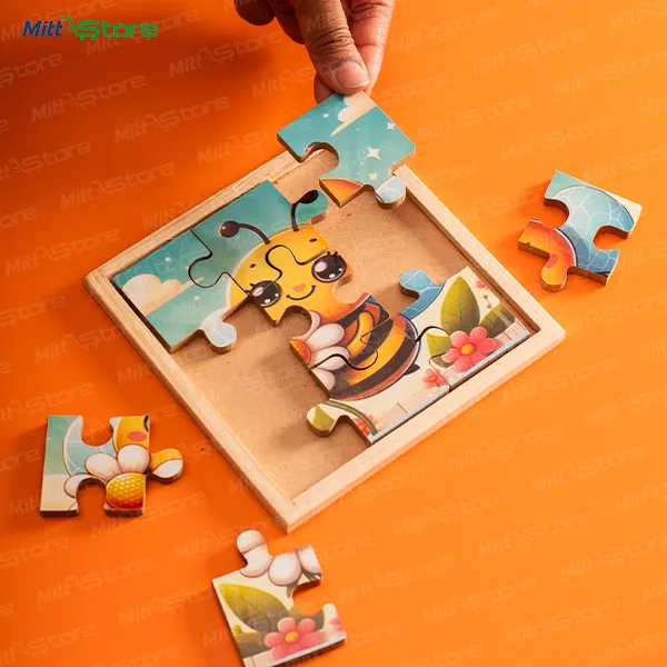 Multicolor Wooden Happy Honey Bee Puzzle for Toddlers | Fun Skill-Building Activity Wooden Puzzle Toy | Puzzles & Educational Toys | 2-4 Years Old Boys & Girls