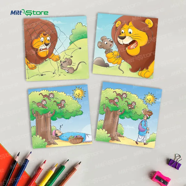 Multicolor Bilingual Story Cards for Kids | Hindi & English Kahani Cards for Storytelling, Vocabulary & Communication Skills | Educational Flashcards & Learning Materials | 3-6 Years Old Boys & Girls | PROD_44