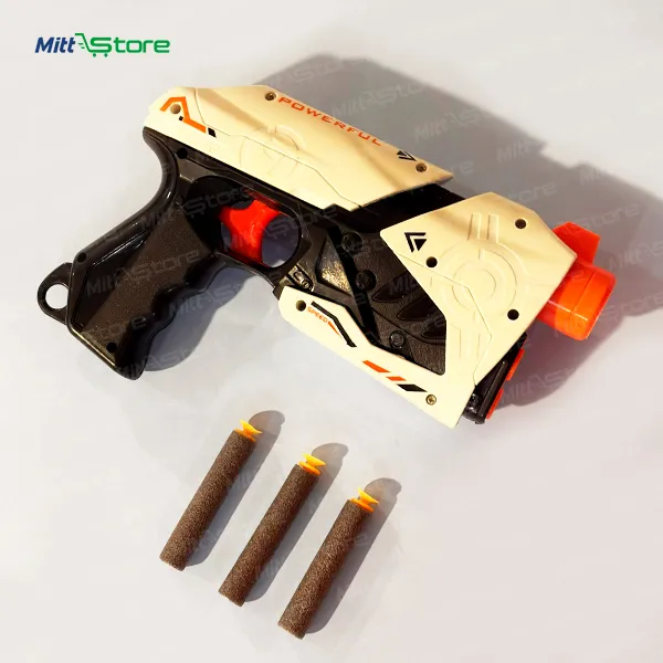Black & White Toy Gun for Kids | Soft Dart Blaster with Comfortable Grip & Lightweight Design | Fun Target Play for Focus, Movement & Hand-Eye Coordination | 5 Years & Above