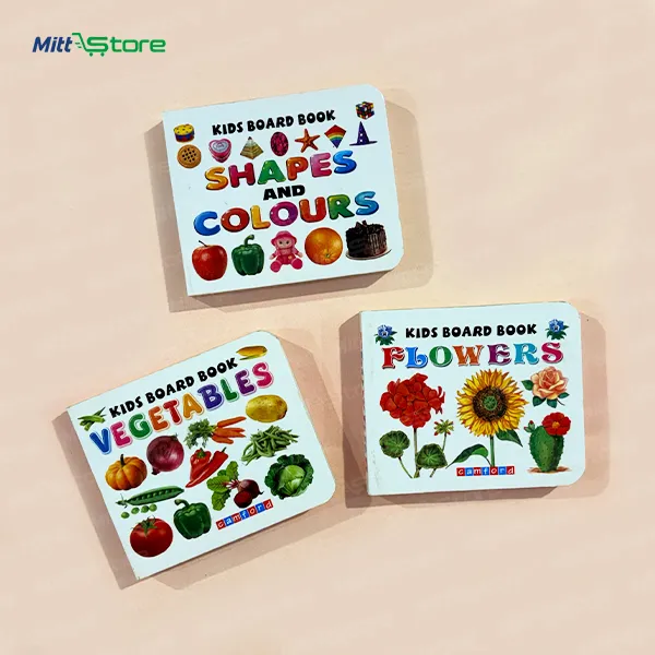 Shapes, Vegetables & Flowers Learning Books Set for Kids | Colourful Picture Books for Recognition, Vocabulary & Early Learning | Educational Books | 1-4 Years