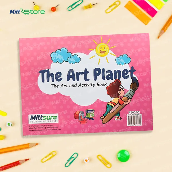 EMagix Art Planet Book Part C for Kids | Thumb Printing, Pulse Painting & DIY Craft Activities | Preschool Art and Activity Book for 5-6 Years