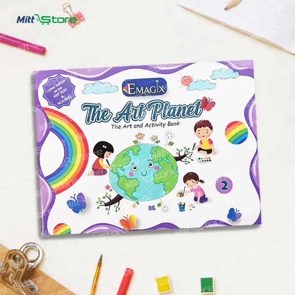 Emagix  Art Planet Book for Kids | Fun Colouring, Paper Pasting and Easy Craft Activities | 7-8 Years