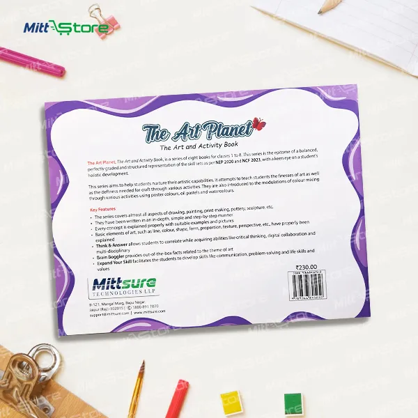 Emagix  Art Planet Book for Kids | Fun Colouring, Paper Pasting and Easy Craft Activities | 7-8 Years