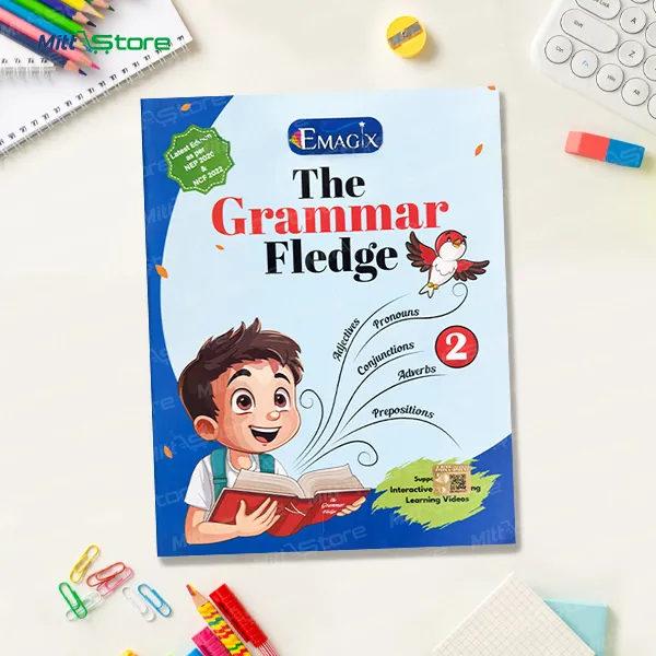 EMagix Grammar Fledge English Book for Class 2 | Learn Grammar, Build Vocabulary and Practise Composition | 7-8 Years