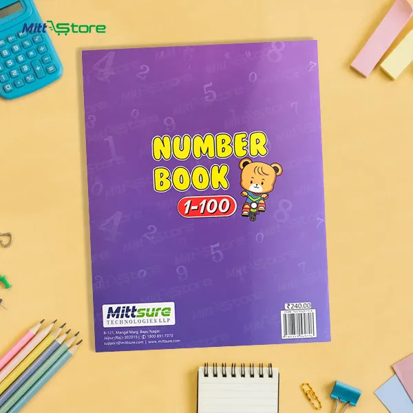 EMagix Number Writing Book for Kids | Numbers 1-100 Tracing & Counting Practice Worksheets | Early Maths, Number Recognition  4-5 Years
