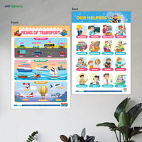Charts : Chart Our Helpers & Means of Transports – Early Learning Educational Chart for Kids