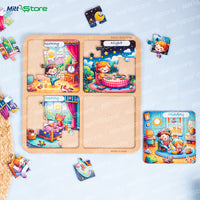 Daily Routine Wooden Puzzle – Learn Daily Activities with Fun