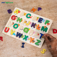 Wooden Alphabet Puzzle Board – Fun & Interactive Learning for Young Minds