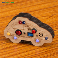 Wooden Car shape Busy Board with Lights & Sounds for Toddlers