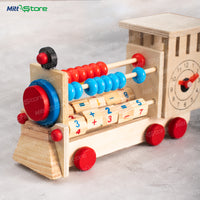 Wooden Educational Train Toy – Fun with Numbers, Time & Counting!
