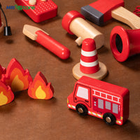 Wooden Firefighter Playset – Rescue Adventure for Little Heroes!