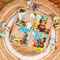 Wooden Insect Puzzle Board – Learn About Bugs with Fun & Colour