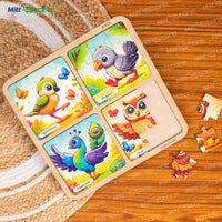 Wooden Bird Jigsaw Puzzle for Kids