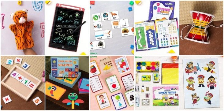 level 3 (ukg) home learning jaadui pitara box for kids includes