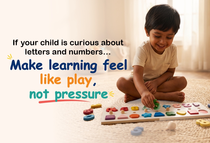 If your child is curious about letters and numbers (math puzzle)