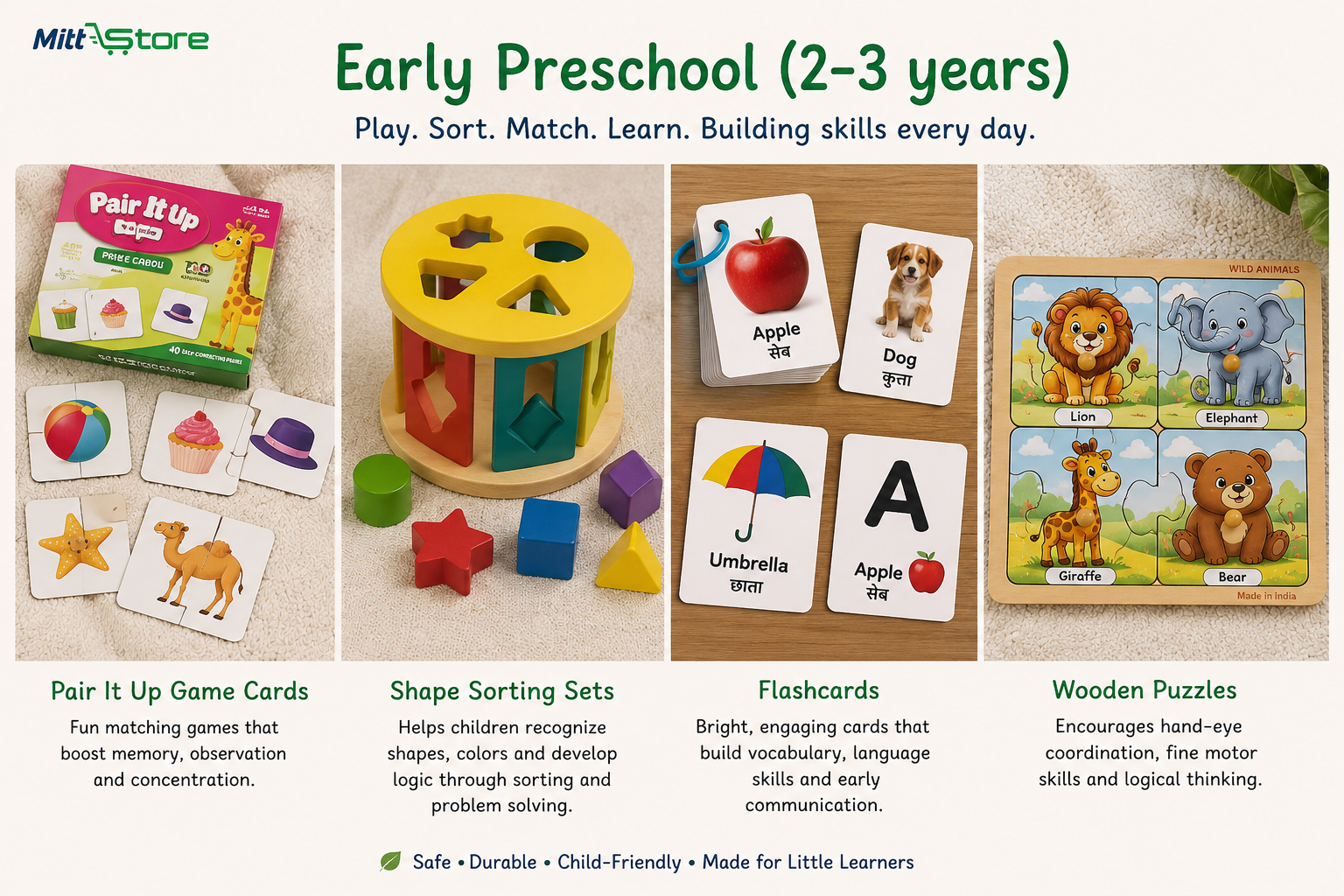 educational toys for kids early preschool 2-3 years