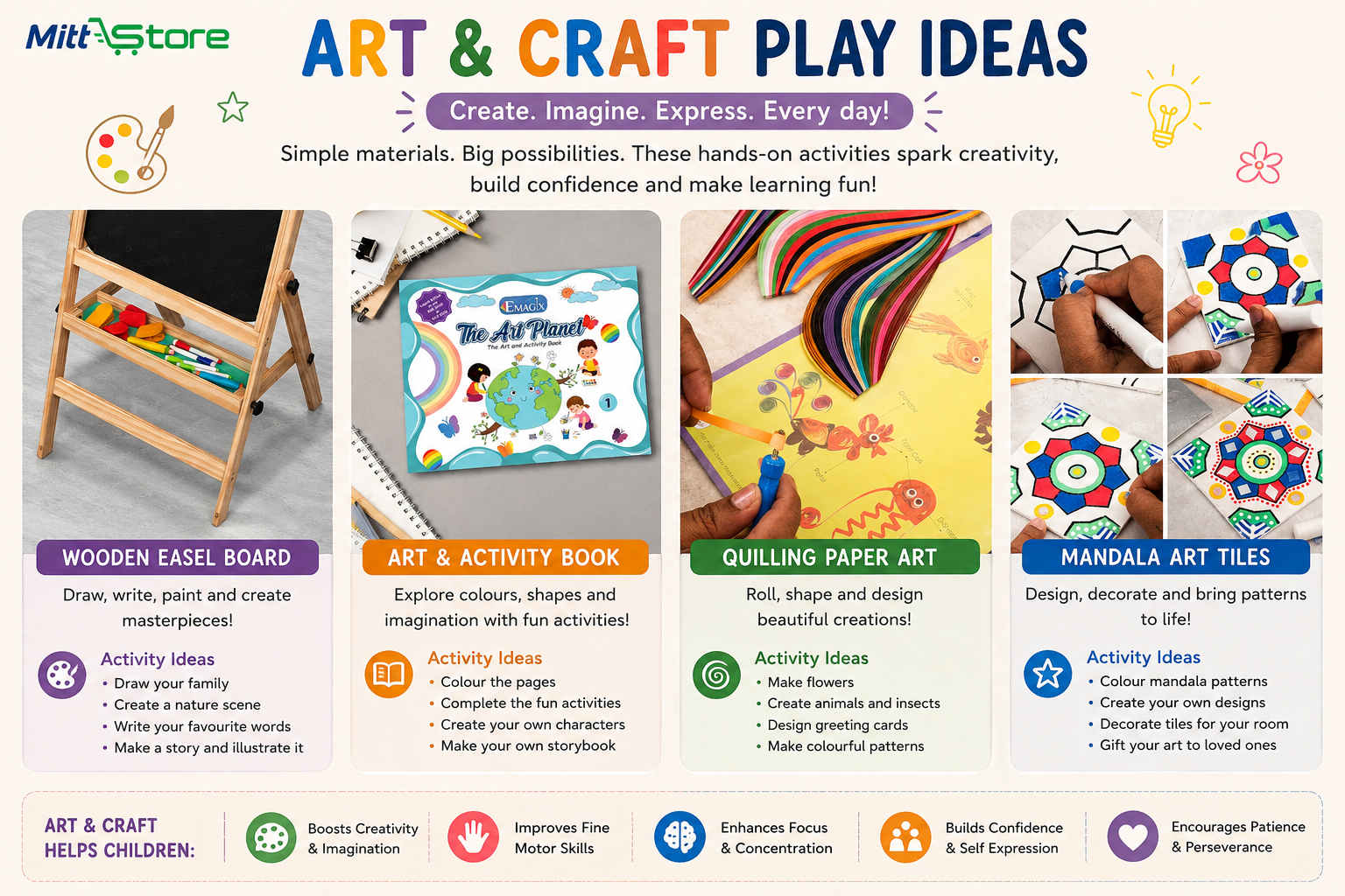 diy, art & craft play & engaging ideas